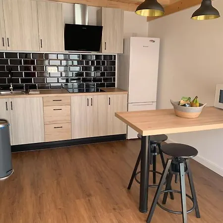 Moderna Casa De Invitados Con Terraza Y Piscina